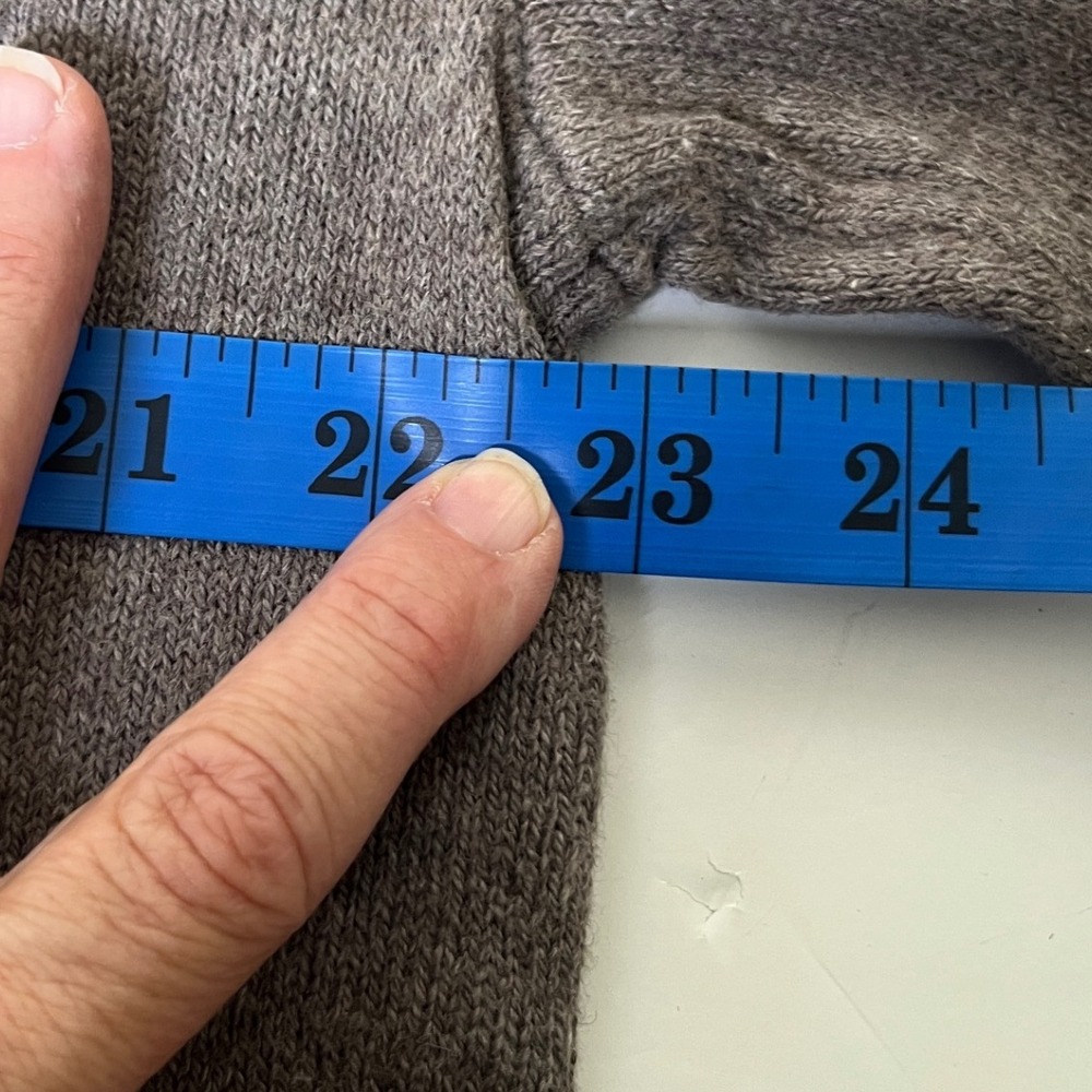 Banana‎ Republic XL Men's Mock Neck Sweater Taupe Wool Blend Button Pullover - Picture 5 of 8